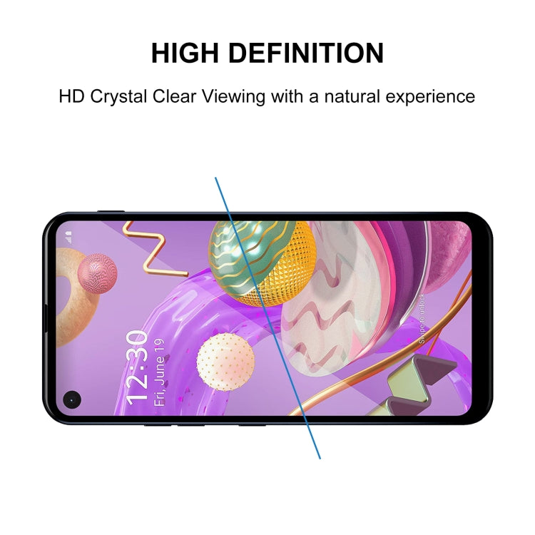 For LG Q70 25 PCS Full Glue Full Screen Tempered Glass Film