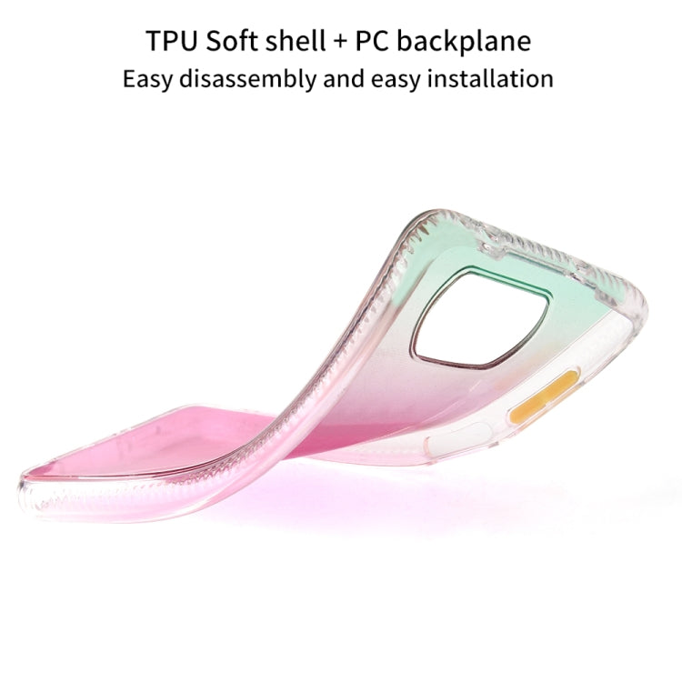 For Xiaomi Mi Poco X3 / NFC Gradient Shockproof TPU Case with Detachable Buttons