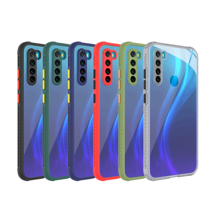 For Xiaomi Redmi Note 8 Tire Side Texture Contrast Button Shockproof PC + TPU Phone Protective Case