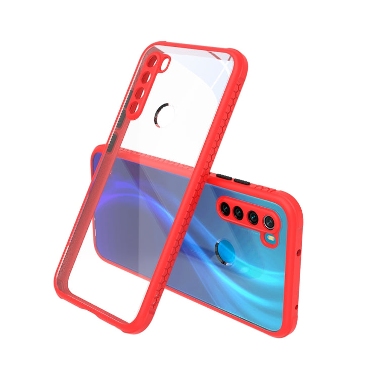 For Xiaomi Redmi Note 8 Tire Side Texture Contrast Button Shockproof PC + TPU Phone Protective Case