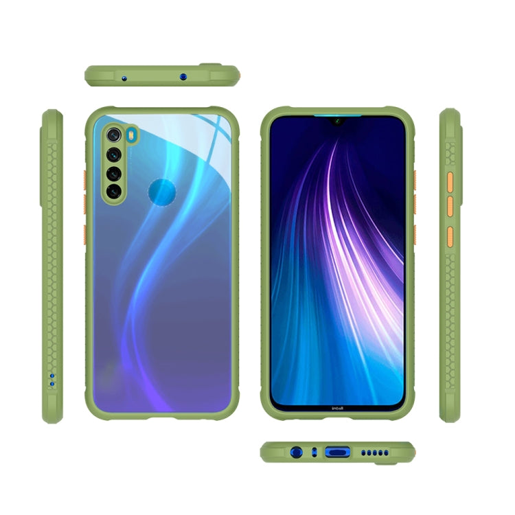For Xiaomi Redmi Note 8 Tire Side Texture Contrast Button Shockproof PC + TPU Phone Protective Case