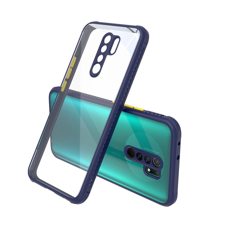 For Xiaomi Redmi 9 Tire Side Texture Contrast Button Shockproof PC + TPU Phone Protective Case