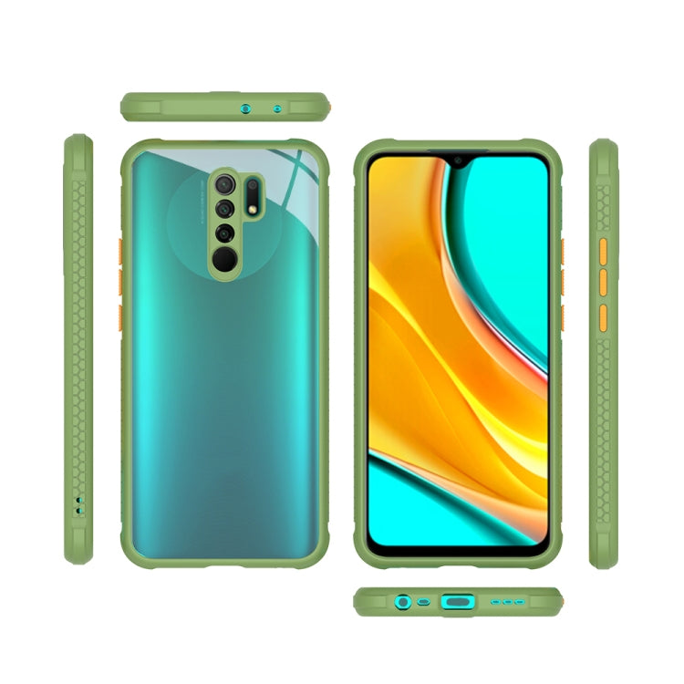 For Xiaomi Redmi 9 Tire Side Texture Contrast Button Shockproof PC + TPU Phone Protective Case