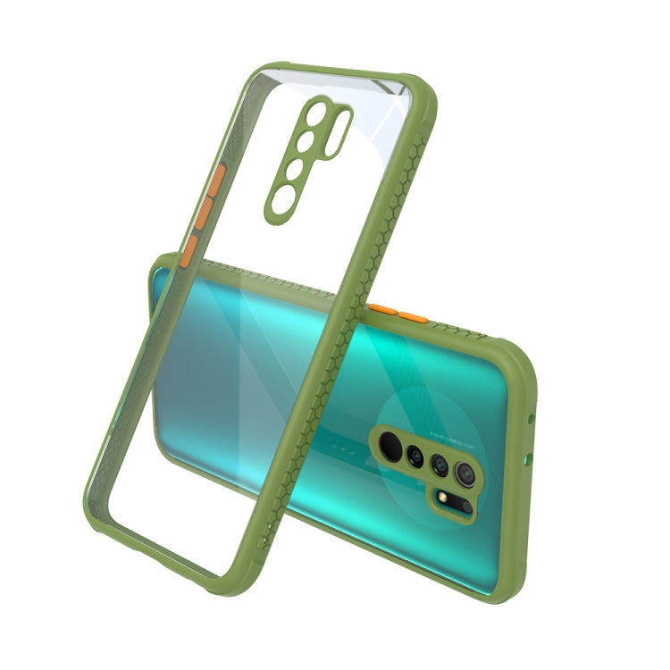 For Xiaomi Redmi 9 Tire Side Texture Contrast Button Shockproof PC + TPU Phone Protective Case