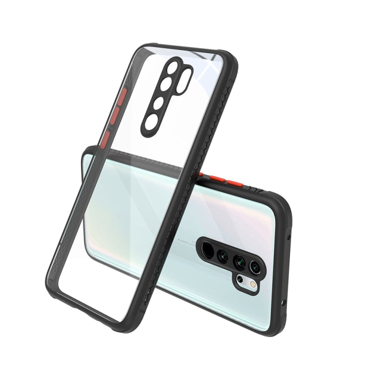 For Xiaomi Redmi Note 8 Pro Tire Side Texture Contrast Button Shockproof PC + TPU Phone Protective Case