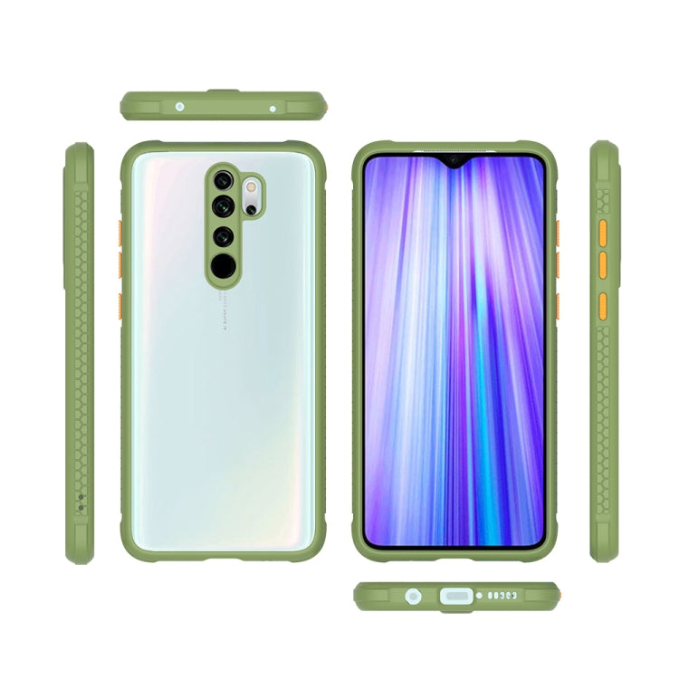 For Xiaomi Redmi Note 8 Pro Tire Side Texture Contrast Button Shockproof PC + TPU Phone Protective Case