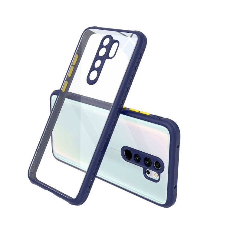 For Xiaomi Redmi Note 8 Pro Tire Side Texture Contrast Button Shockproof PC + TPU Phone Protective Case