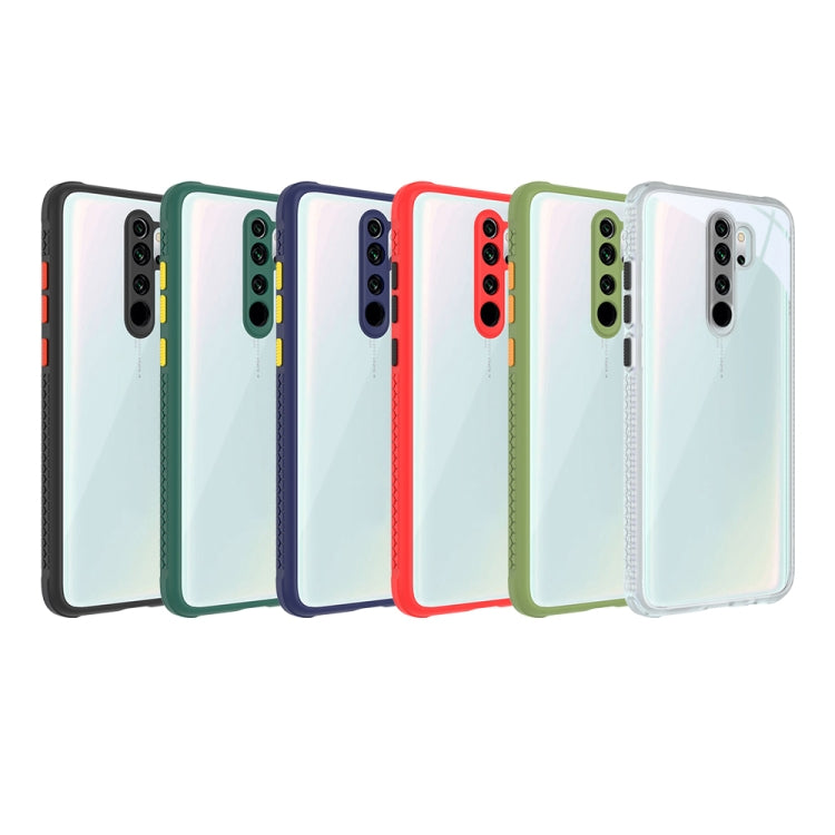 For Xiaomi Redmi Note 8 Pro Tire Side Texture Contrast Button Shockproof PC + TPU Phone Protective Case