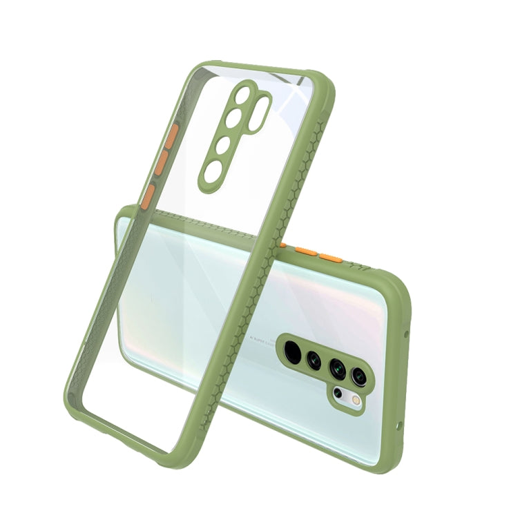 For Xiaomi Redmi Note 8 Pro Tire Side Texture Contrast Button Shockproof PC + TPU Phone Protective Case