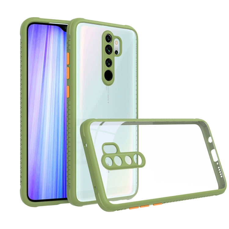 For Xiaomi Redmi Note 8 Pro Tire Side Texture Contrast Button Shockproof PC + TPU Phone Protective Case