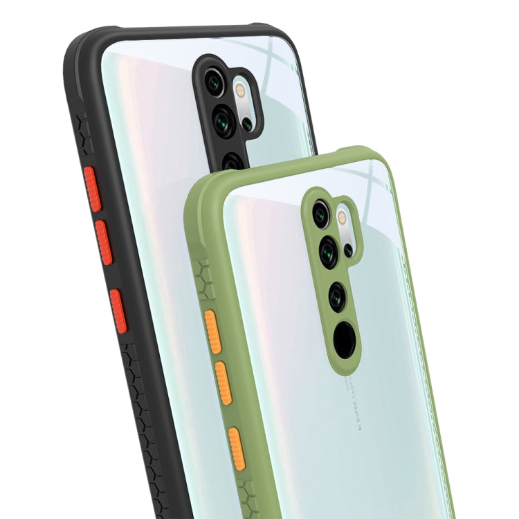 For Xiaomi Redmi Note 8 Pro Tire Side Texture Contrast Button Shockproof PC + TPU Phone Protective Case