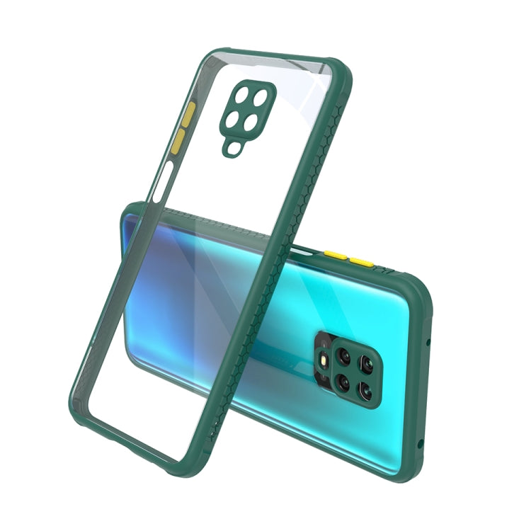 For Xiaomi Redmi Note 9 Pro Tire Side Texture Contrast Button Shockproof PC + TPU Phone Protective Case