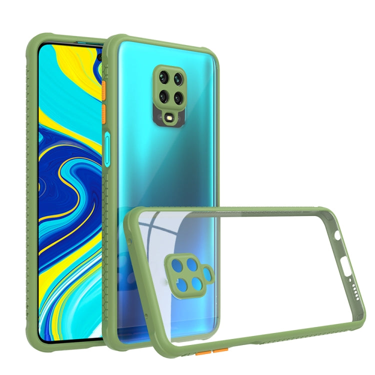 For Xiaomi Redmi Note 9 Pro Tire Side Texture Contrast Button Shockproof PC + TPU Phone Protective Case