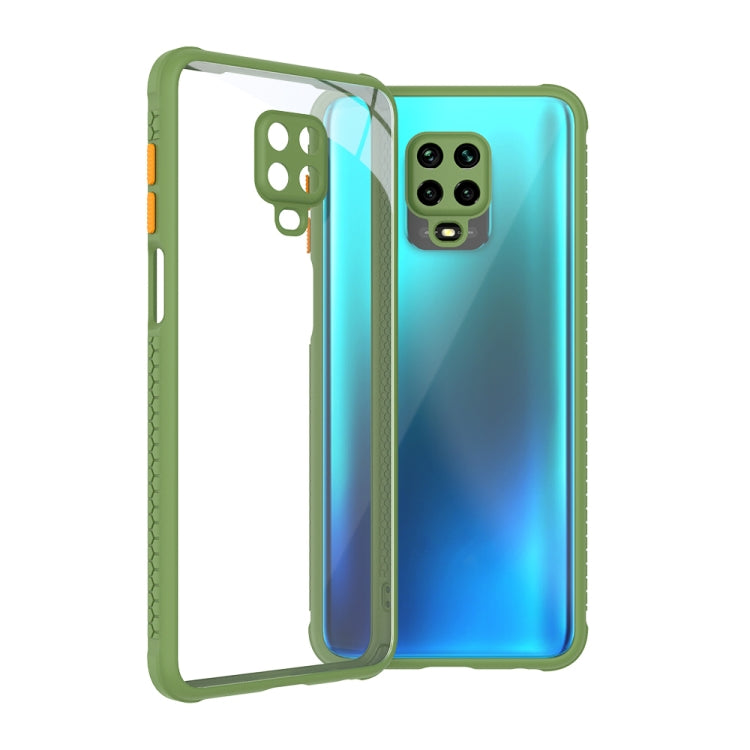 For Xiaomi Redmi Note 9 Pro Tire Side Texture Contrast Button Shockproof PC + TPU Phone Protective Case