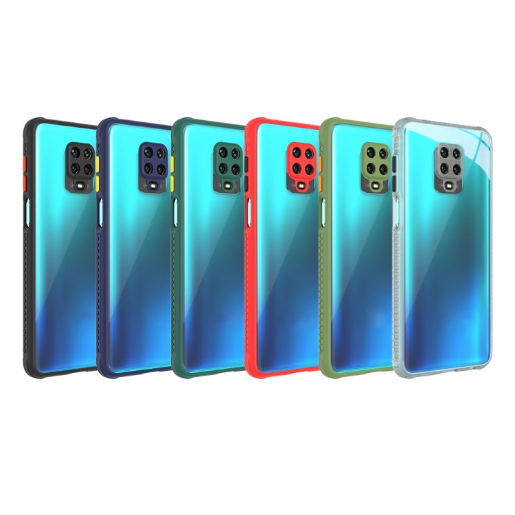 For Xiaomi Redmi Note 9 Pro Tire Side Texture Contrast Button Shockproof PC + TPU Phone Protective Case