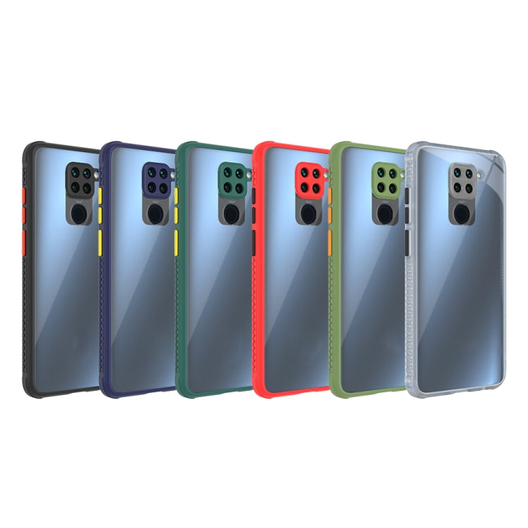 For Xiaomi Redmi Note 9 Tire Side Texture Contrast Button Shockproof PC + TPU Phone Protective Case