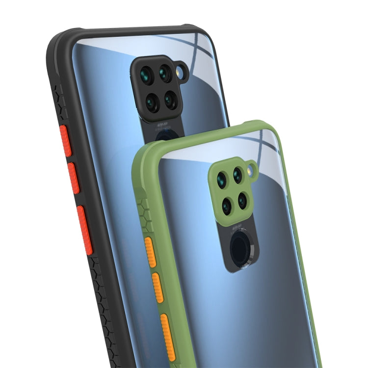 For Xiaomi Redmi Note 9 Tire Side Texture Contrast Button Shockproof PC + TPU Phone Protective Case