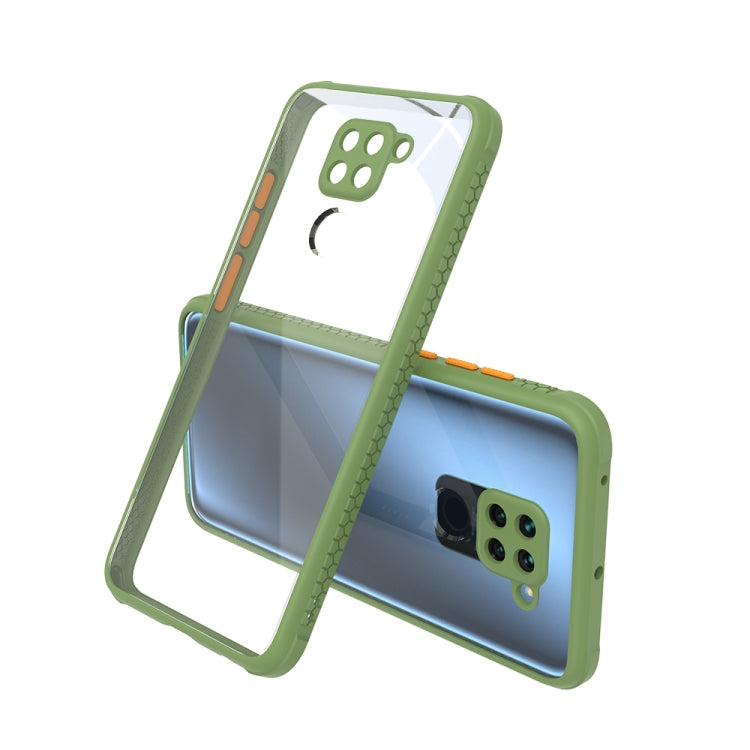 For Xiaomi Redmi Note 9 Tire Side Texture Contrast Button Shockproof PC + TPU Phone Protective Case