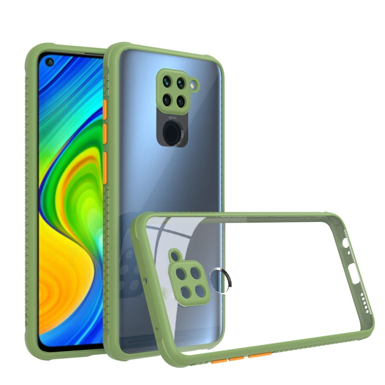 For Xiaomi Redmi Note 9 Tire Side Texture Contrast Button Shockproof PC + TPU Phone Protective Case