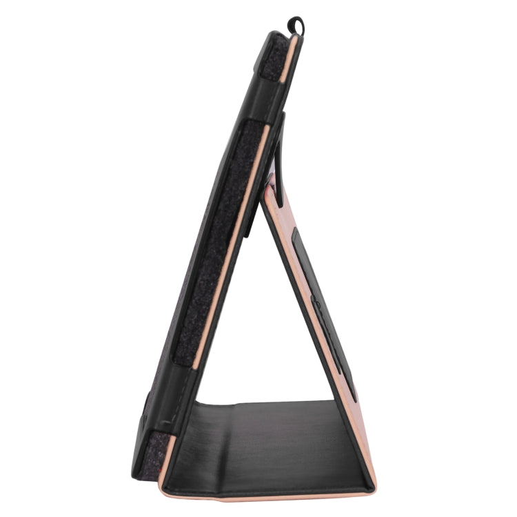 WY-606C For Sharp Dtab D-41A (2020) Retro Texture PU + TPU Horizontal Flip Leather Case with Holder & Card Slots & Hand Strap