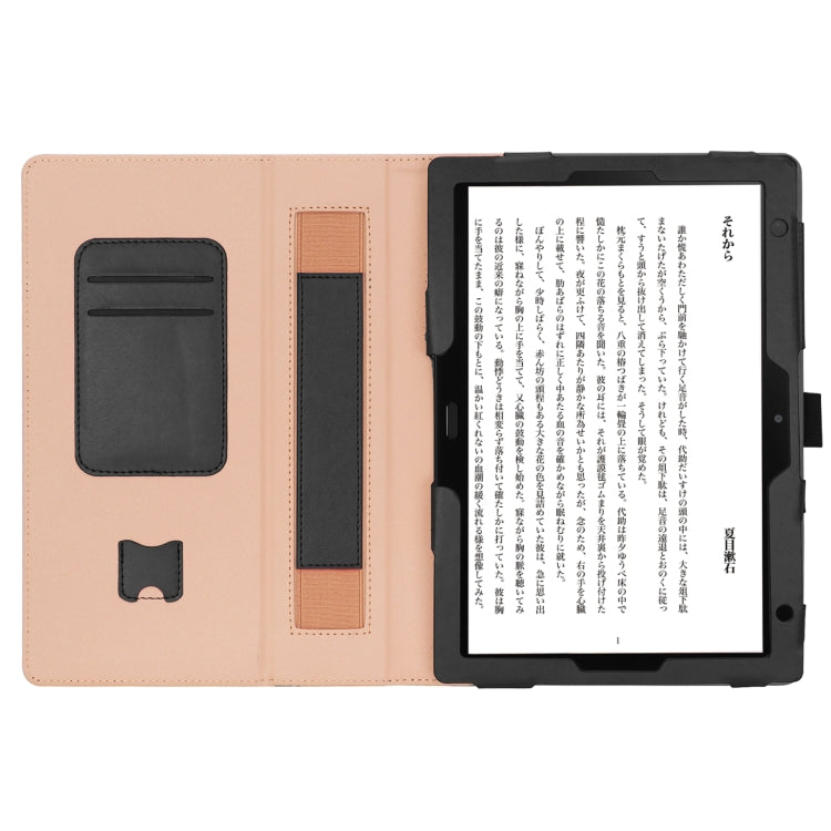 WY-606C For Sharp Dtab D-41A (2020) Retro Texture PU + TPU Horizontal Flip Leather Case with Holder & Card Slots & Hand Strap