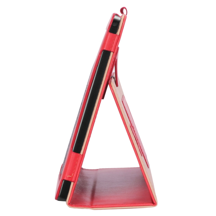 WY-606C For Sharp Dtab D-41A (2020) Retro Texture PU + TPU Horizontal Flip Leather Case with Holder & Card Slots & Hand Strap