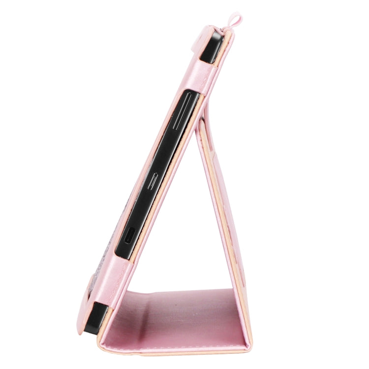 WY-606C For Sharp Dtab D-41A (2020) Retro Texture PU + TPU Horizontal Flip Leather Case with Holder & Card Slots & Hand Strap