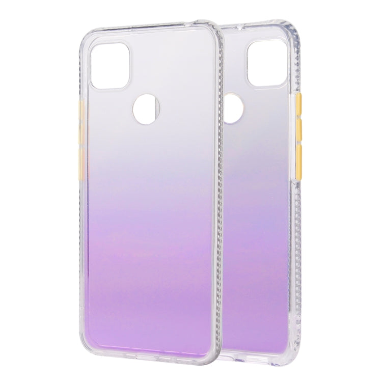 For Xiaomi Redmi 9C Gradient Shockproof TPU Case with Detachable Buttons