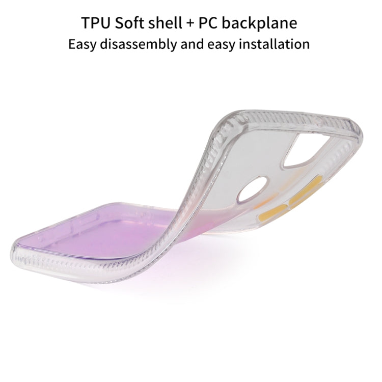 For Xiaomi Redmi 9C Gradient Shockproof TPU Case with Detachable Buttons