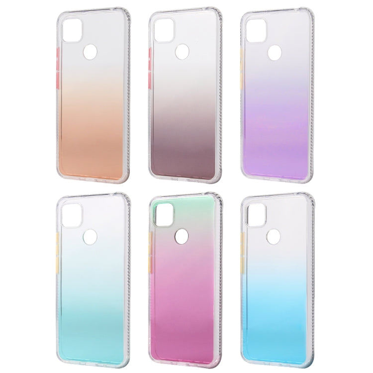 For Xiaomi Redmi 9C Gradient Shockproof TPU Case with Detachable Buttons