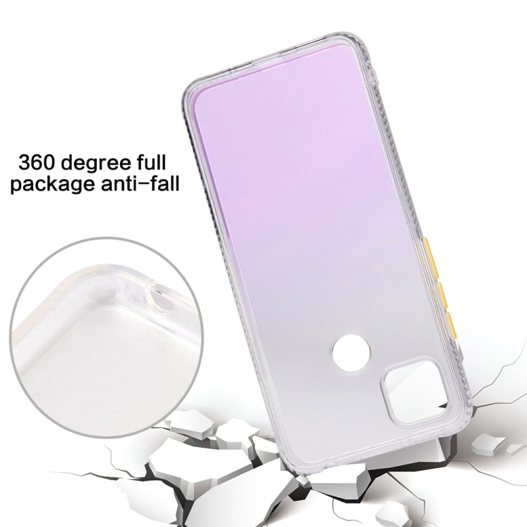 For Xiaomi Redmi 9C Gradient Shockproof TPU Case with Detachable Buttons