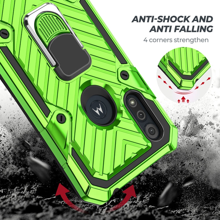 For Motorola Moto E6s (2020) Cool Armor PC + TPU Shockproof Case with 360 Degree Rotation Ring Holder