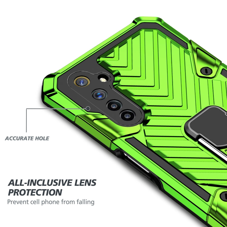 For OPPO Realme 6 Cool Armor PC + TPU Shockproof Case with 360 Degree Rotation Ring Holder