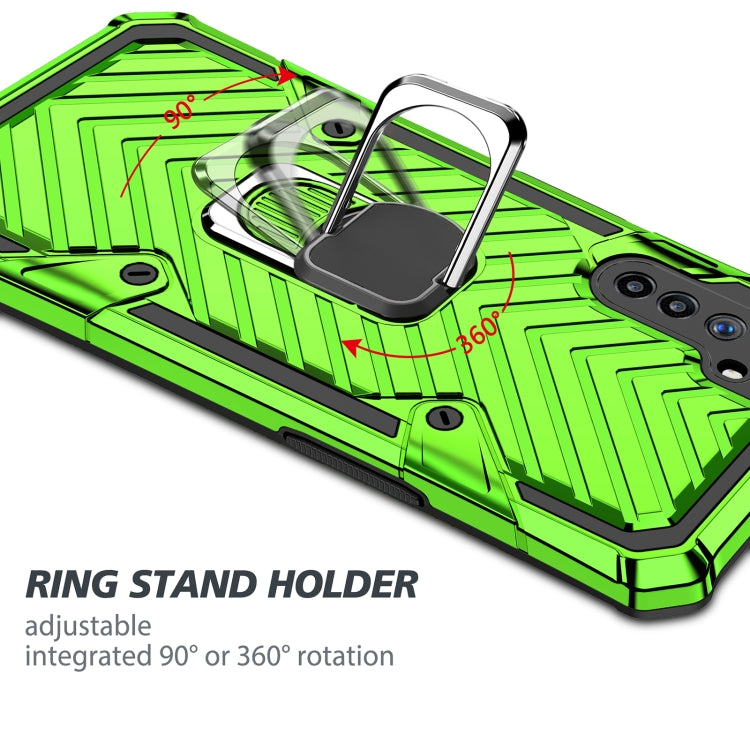 For OPPO Realme 6 Cool Armor PC + TPU Shockproof Case with 360 Degree Rotation Ring Holder