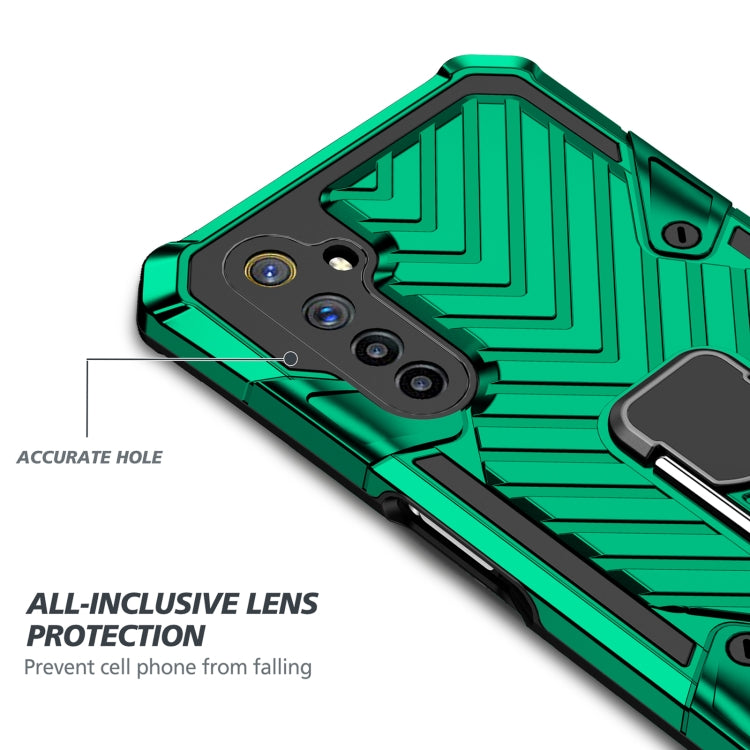 For OPPO Realme 6 Cool Armor PC + TPU Shockproof Case with 360 Degree Rotation Ring Holder