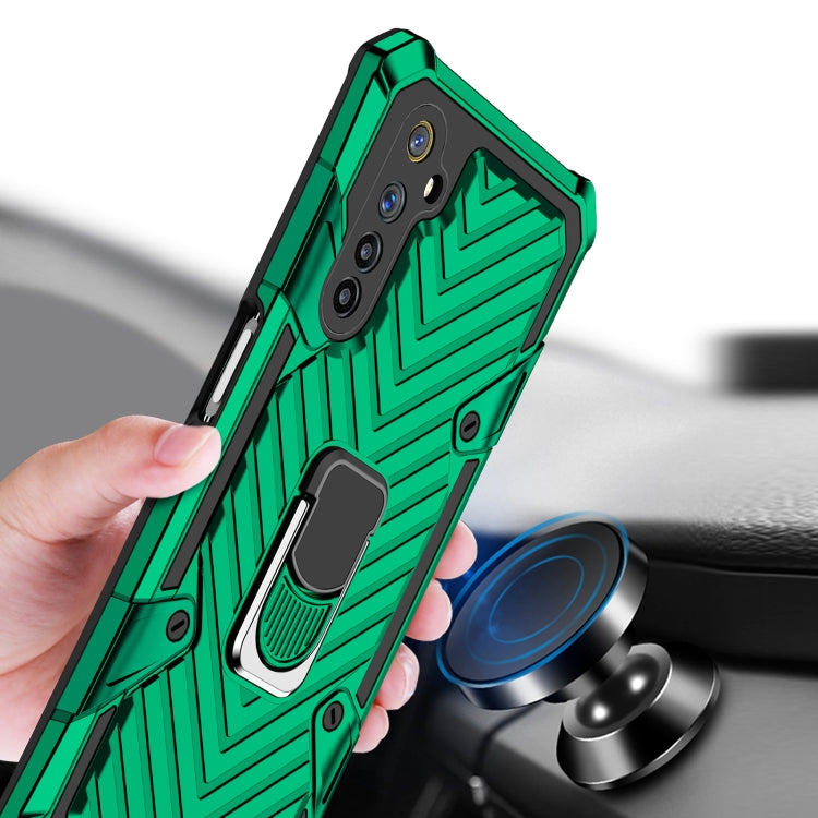 For OPPO Realme 6 Cool Armor PC + TPU Shockproof Case with 360 Degree Rotation Ring Holder