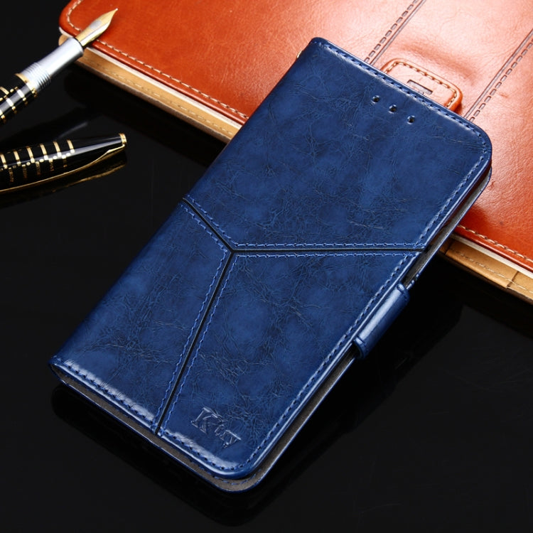 For OnePlus 6 Geometric Stitching Horizontal Flip TPU + PU Leather Case with Holder & Card Slots & Wallet
