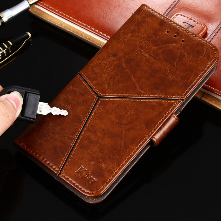 For OnePlus 8 Geometric Stitching Horizontal Flip TPU + PU Leather Case with Holder & Card Slots & Wallet