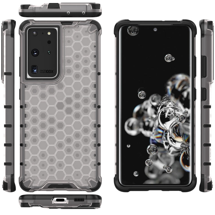 For Samsung Galaxy S21 Ultra 5G Shockproof Honeycomb PC + TPU Protective Case