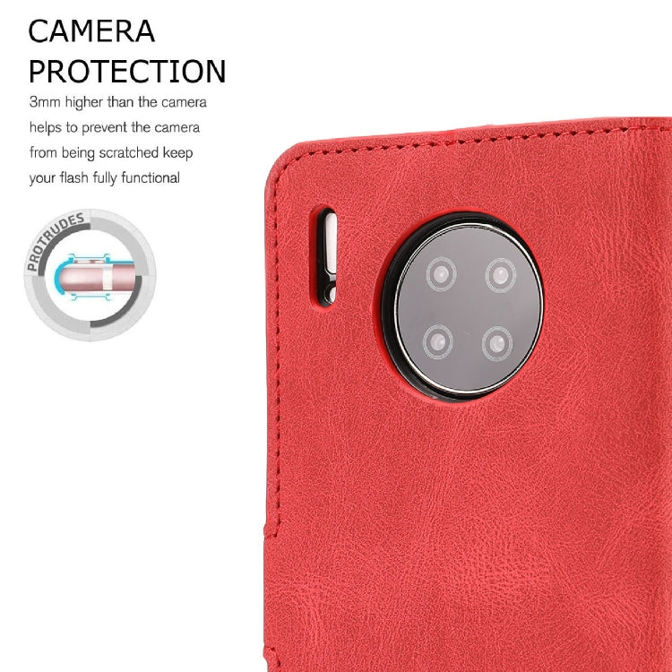 For Huawei Mate 30 Fantasy Classic Skin-feel Calfskin Texture Magnetic Buckle Horizontal Flip PU Leather Case with Holder & Card Slot & Wallet
