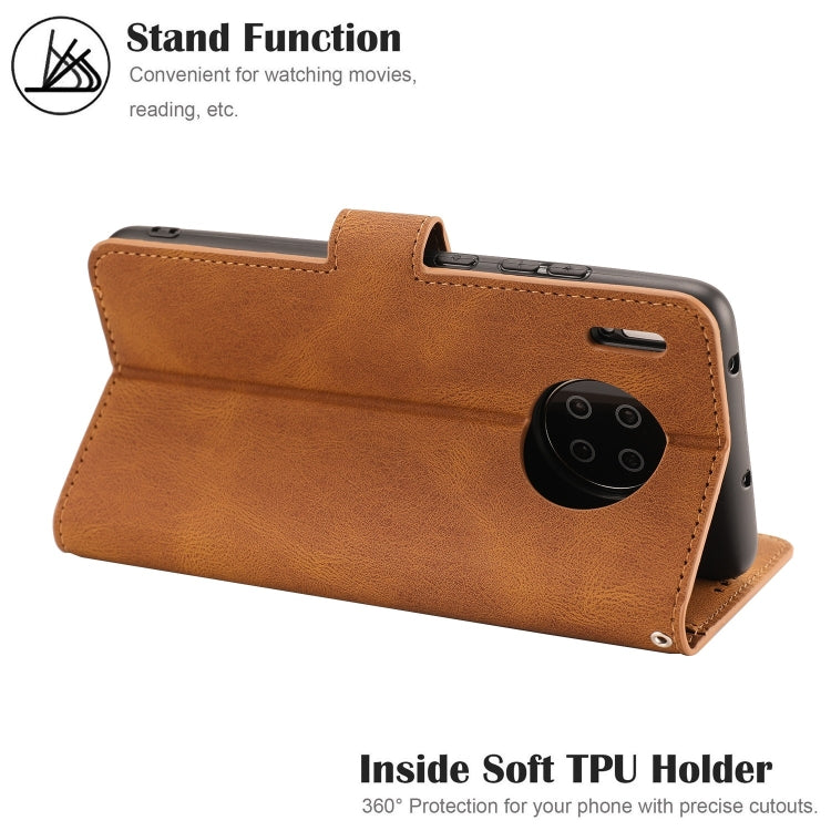 For Huawei Mate 30 Fantasy Classic Skin-feel Calfskin Texture Magnetic Buckle Horizontal Flip PU Leather Case with Holder & Card Slot & Wallet