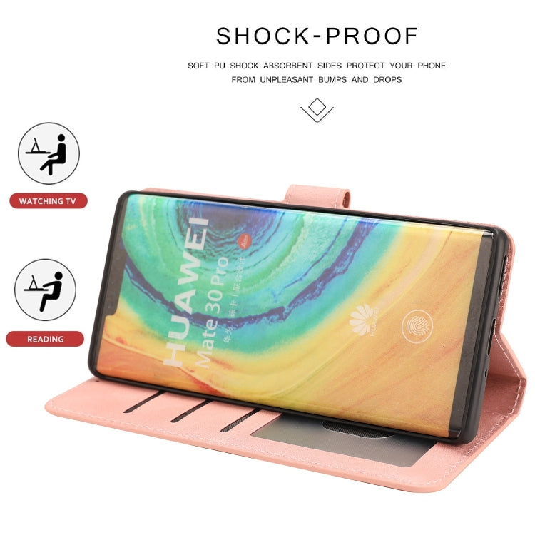 For Huawei Mate 30 Pro Fantasy Classic Skin-feel Calfskin Texture Magnetic Buckle Horizontal Flip PU Leather Case with Holder & Card Slot & Wallet