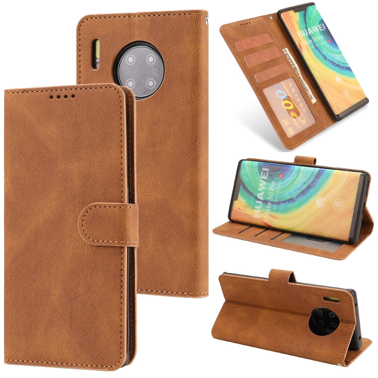 For Huawei Mate 30 Pro Fantasy Classic Skin-feel Calfskin Texture Magnetic Buckle Horizontal Flip PU Leather Case with Holder & Card Slot & Wallet