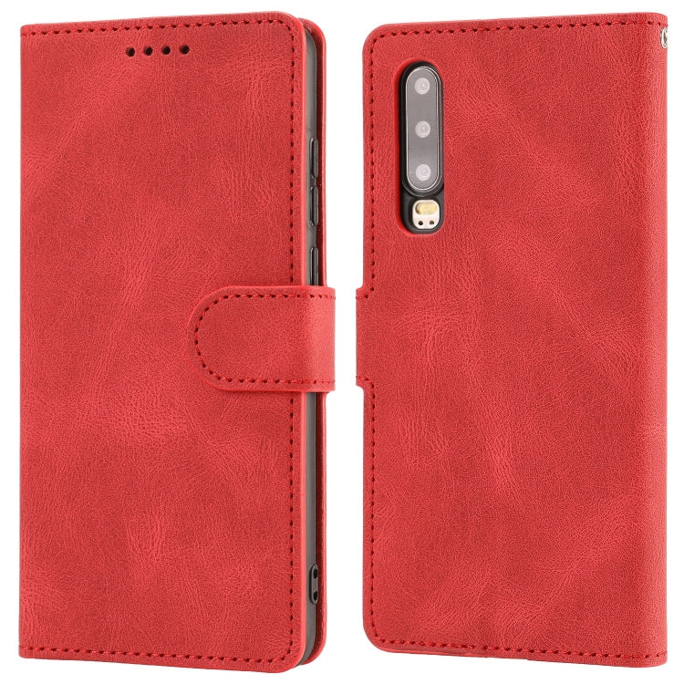 For Huawei P30 Fantasy Classic Skin-feel Calfskin Texture Magnetic Buckle Horizontal Flip PU Leather Case with Holder & Card Slot & Wallet