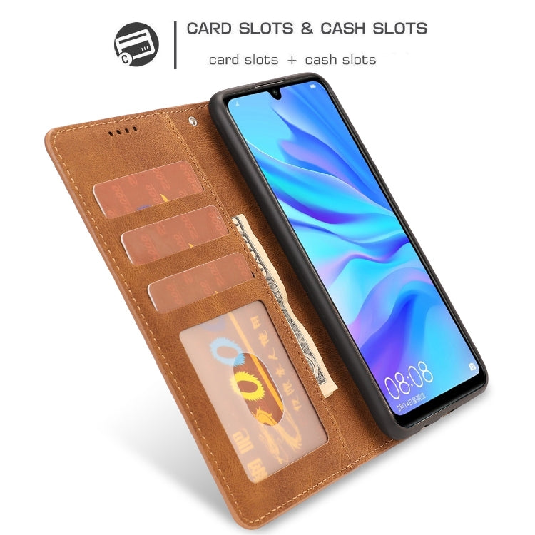 For Huawei P30 Lite / nova 4e Fantasy Classic Skin-feel Calfskin Texture Magnetic Buckle Horizontal Flip PU Leather Case with Holder & Card Slot & Wallet