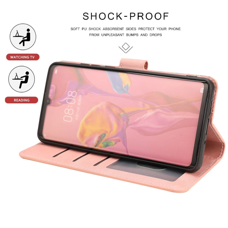 For Huawei P30 Pro Fantasy Classic Skin-feel Calfskin Texture Magnetic Buckle Horizontal Flip PU Leather Case with Holder & Card Slot & Wallet