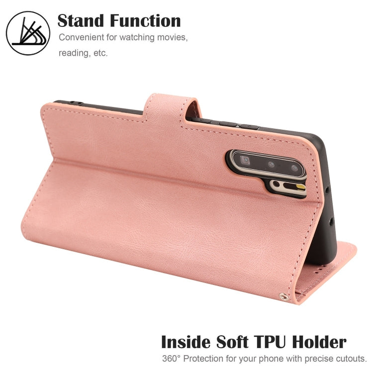 For Huawei P30 Pro Fantasy Classic Skin-feel Calfskin Texture Magnetic Buckle Horizontal Flip PU Leather Case with Holder & Card Slot & Wallet