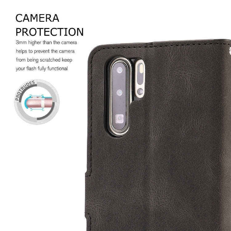 For Huawei P30 Pro Fantasy Classic Skin-feel Calfskin Texture Magnetic Buckle Horizontal Flip PU Leather Case with Holder & Card Slot & Wallet