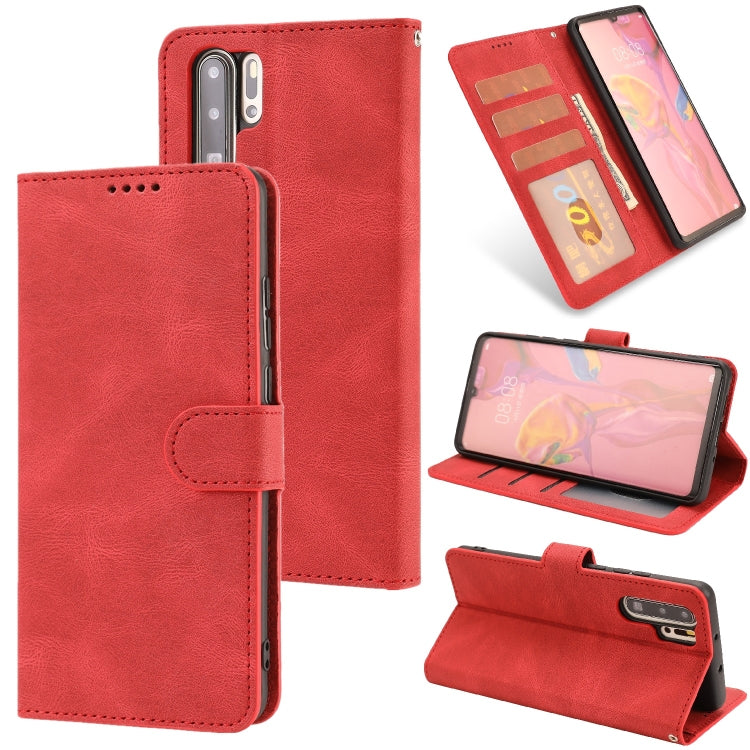 For Huawei P30 Pro Fantasy Classic Skin-feel Calfskin Texture Magnetic Buckle Horizontal Flip PU Leather Case with Holder & Card Slot & Wallet