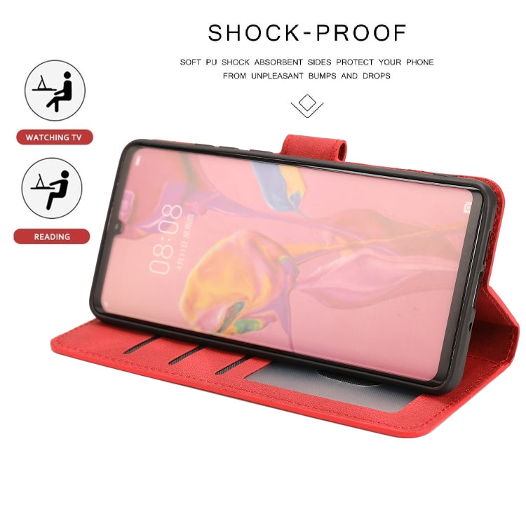 For Huawei P30 Pro Fantasy Classic Skin-feel Calfskin Texture Magnetic Buckle Horizontal Flip PU Leather Case with Holder & Card Slot & Wallet